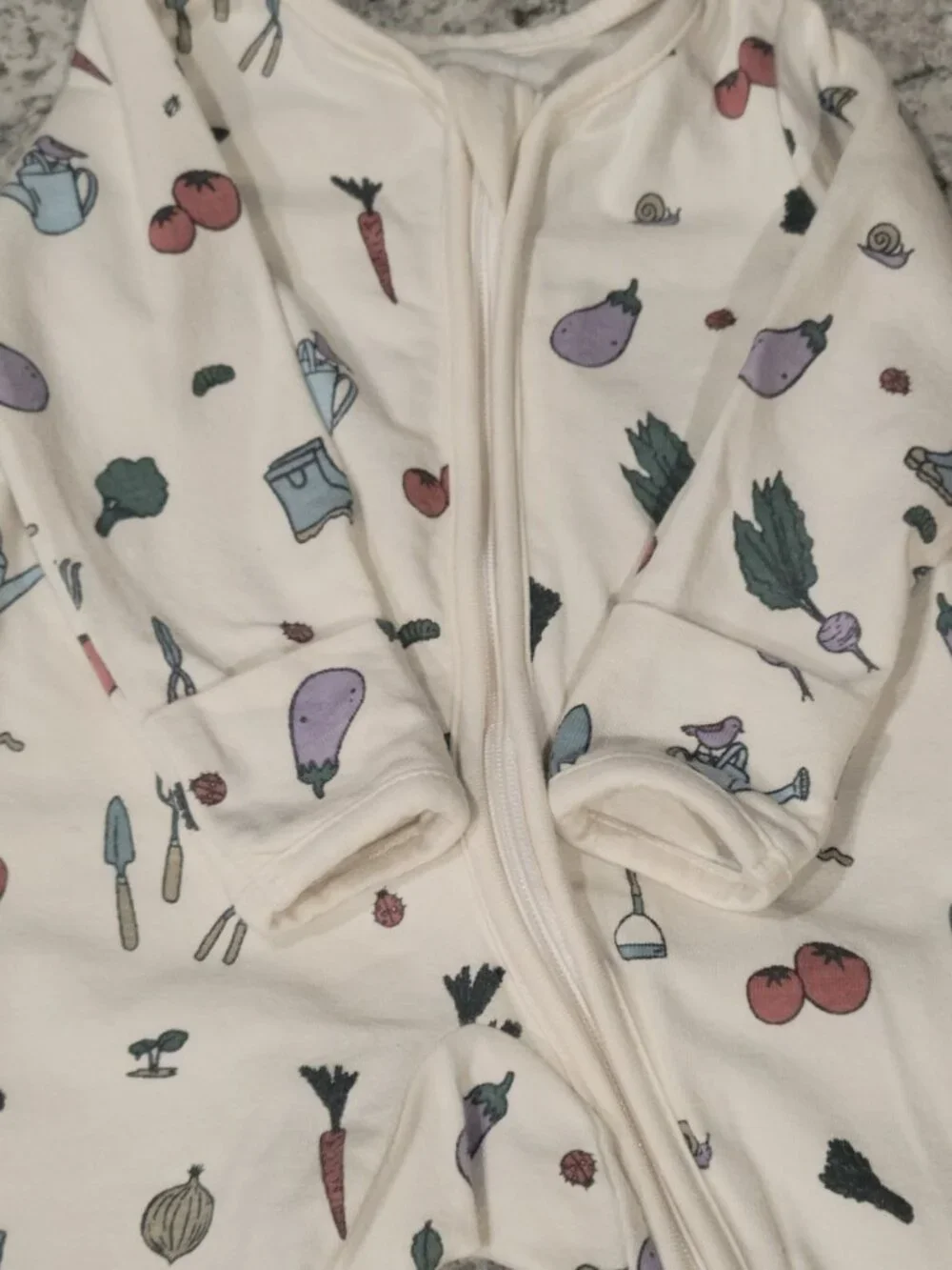 Little Planet Organic Carter's NB Garden Print Zip Footie Sleeper Newborn